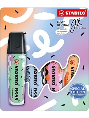 Frefly Store Stabılo Boss Orıgınal Pastel - By Ju Schnee - Fosforlu Kalem 4'lü Paket - Çeşitli Renkler