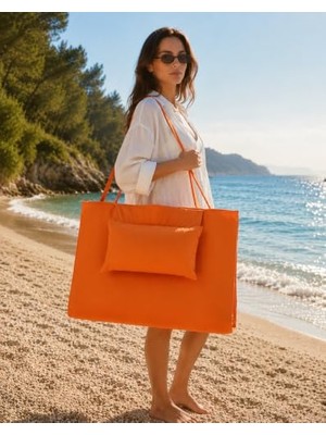Frefly Store Plaj/şezlong Minderi Yastıklı Su Geçirmez Taşıma Askılı - (Peştamal Havlu Hediyeli)