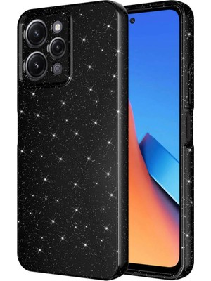 Ummeslem Xiaomi Redmi 12 Kılıf Kamera Korumalı Simli Lüks Için Uyumlu Kılıf Koton Kapak