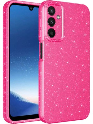Ummeslem Samsung Galaxy A15 Kılıf Kamera Korumalı Simli Lüks Için Uyumlu Kılıf Koton Kapak
