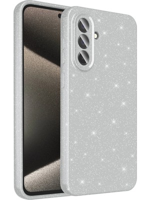 Ummeslem Samsung Galaxy A36 Cep Telefonu Için Uyumlu Kılıf Kamera Korumalı Simli Lüks Koton Kapak