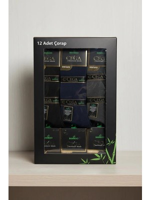 Çamaşır Kenti Çega Bambu Erkek Soket Çorap Asorti Renk 12 Adet