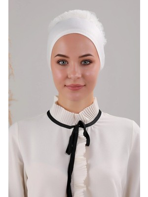 Flora Tekstil Fırfır Bone Tesettür Bone