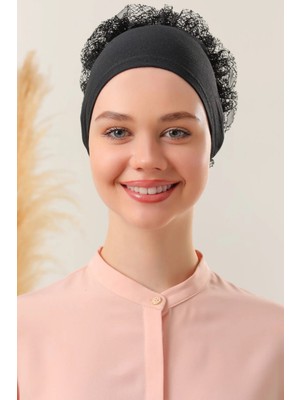 Flora Tekstil Fırfır Bone Tesettür Bone