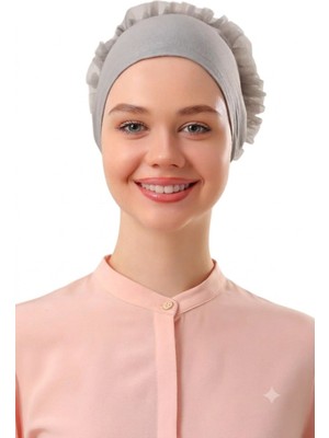 Flora Tekstil Fırfır Bone Tesettür Bone
