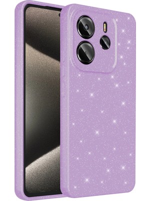 Ahlttiba Xiaomi Redmi Note 14 Cep Telefonu Için Uyumlu Kılıf Kamera Korumalı Simli Lüks Koton Kapak