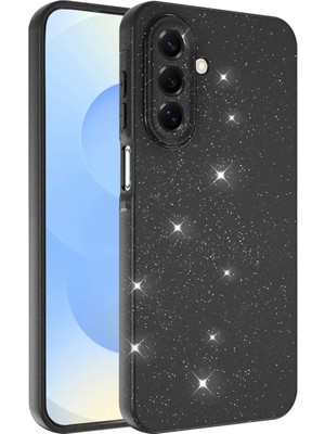 Ahlttiba Samsung Galaxy A17 Cep Telefonu Için Uyumlu Kılıf Kamera Korumalı Simli Lüks Koton Kapak