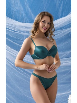 Çamaşır Kenti Sütyen ve Slip Külot Takım Zümrüt