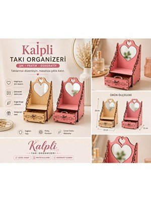 Ravéon Makyaj & Takı Organizeri Kalp Şeklinde Takı Organizeri, Zarif ve Fonksiyonel Saklama Çözümü