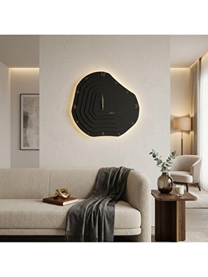 Ravéon Duvar Saati Modern Işıklı Piramit Tasarımlı , Premium Kalite