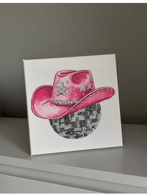 Empressco Kovboy Disko Topu - Rhinestone Kit, Diamond Painting, Kristal Taş Yapıştırma 20X20 Kanvas
