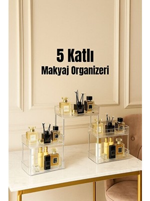 Ravéon Makyaj & Takı Organizeri Çok Katlı Çok Amaçlı Makyaj ve Takı Organizeri - Banyo ve Dolap Için
