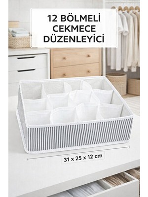 Ravéon Çamaşır Sepeti Çekmeceli Organizer Kutu Seti, Çok Amaçlı ve Pratik Saklama
