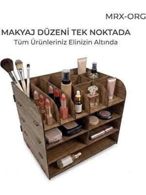 Ravéon Makyaj & Takı Organizeri Masa Üstü Kozmetik Düzenleyici ile Temiz ve Pratik Saklama