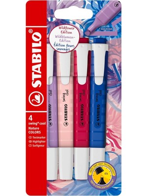Stabilo Swing Cool Nature Colors Wild Flowers Işaretleme Kalem Seti 4 Renk