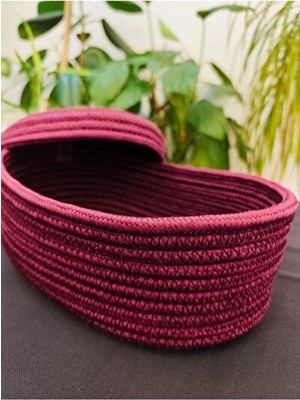 Ravéon Sepet Oval Kapaklı Jüt Hasır Organizer, 30X20X18 cm