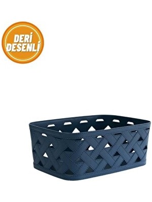 Ravéon Sepet Deri Desenli Dekoratif - Şık ve Dayanıklı Saklama Çözümü