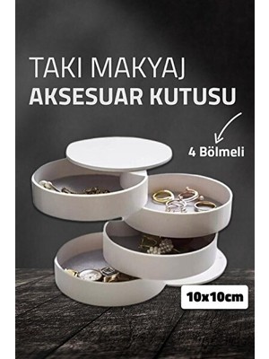 Ravéon Makyaj & Takı Organizeri Şık Plastik Takı ve Makyaj Düzenleyici, Kolye ve Yüzük Saklama Kutusu