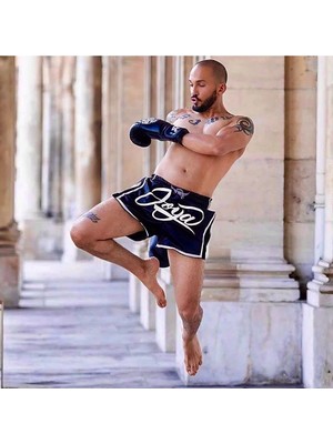 Empressco Siyah Muay Thai Kick Boks Şortu