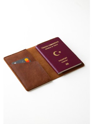 Mimas Design Hakiki Deri Pasaport Kılıfı