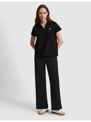 Pierre Cardin Kadın Siyah Flare Fit Modal Karışımlı Eşofman Altı 50325430-VR046