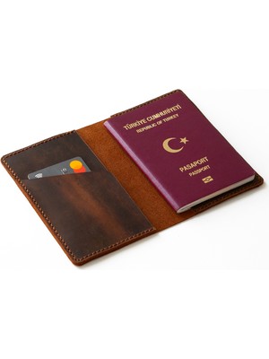 Mimas Design Hakiki Deri Pasaport Kılıfı