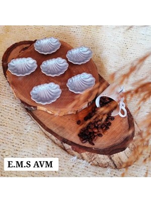 Empressco 6 Adet Gümüş Gri Renk Istiridye Kahve Yanı Sunumluk Lokumluk Ikramlık En: 5 cm Uzunluk: 7 Cm.