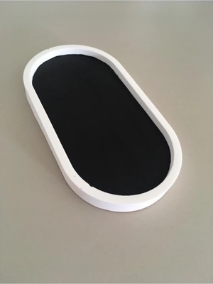 Empressco Dekoratif Oval Beton Biblo Tabak Beton Takı Tabağı Mum Tabağı Organizer Mumluk Tütsülük
