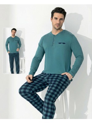 Ava Style Boyraz 0689 Erkek Uzun Kol Penye Pijama Takımı Ava