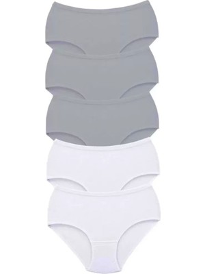 Ava Style 5 Adet Tutku Kadın Yüksek Bel Bato Kalın Lastik Külot S11 Ava