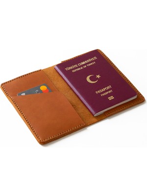 Mimas Design Hakiki Deri Pasaport Kılıfı