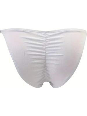 Ava Style Erkek  Beyaz Büzgülü Slip Iç Giyim Ava