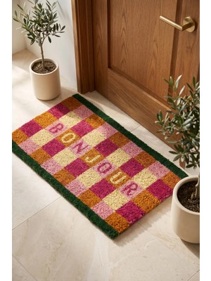 Chalevienne Bonjour Doğal Hindistan Cevizi Lifli (Coir) Kapı Önü Paspası 45X75 cm