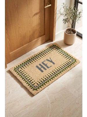 Chalevienne Hey Doğal Hindistan Cevizi Lifli (Coir) Kapı Önü Paspası 45X75 cm