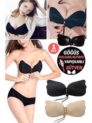 Ravéon Göğüs Pedi ve Koruyucu Silikon Straplez Sütyen ile Dikişsiz ve Sexy Görünüm