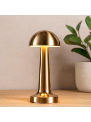 Zenviaa Oval Metal Mantar Masa Lambası - Dokunmatik Type-C 3 Mod ZENVIAA365423