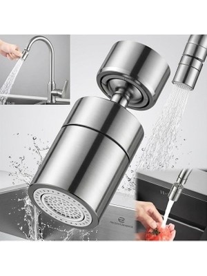 Aesco SN-29317 Çift Hız Ayarlı Gümüş Renk Musluk Başlığı