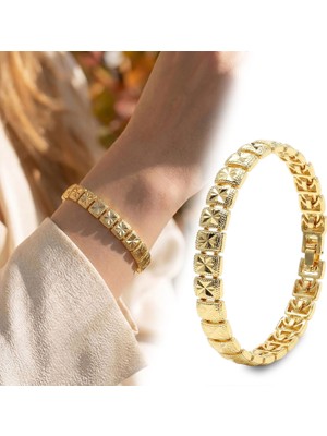 Beycen Aksesuar Stella 24K Gold Kaplama 8 mm Kadın Bileklik 3902KBV5D1
