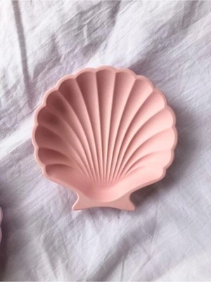 Empressco Tekli Pembe Dekoratif Beton Istiridye Takı Tabağı Organizer Kokulu Taş