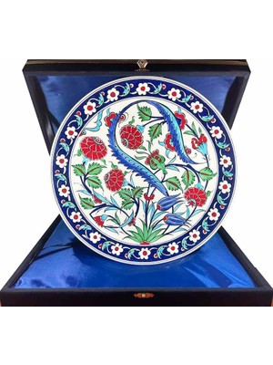Çini Evi Iznik Çini Tabak  Karanfil ve Lale Desenli 30 cm