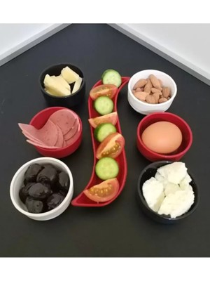 Royaleks Group 7 Parça Kahvaltı Seti Sosluk Iftariyelik Çerezlik Kırılmaz Melamin Çap 7 cm
