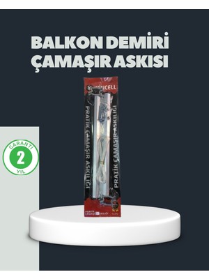 Aesco Balkon Demiri Çamaşır Askısı Kare Demirlere Uygun Dayanıklı Tasarım