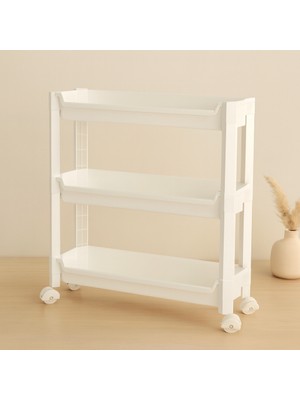 Gees Global 3 Katlı Tekerlekli Sepet Organizer Raf