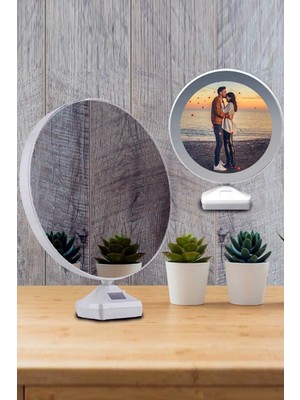 Empressco Sihirli Ayna Fotoğraf Çerçevesi Renkli Fotoğraflı Dekoratif Masa Aynası Aakosafcrf