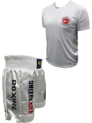 Empressco Dijital Baskılı Kick Boks Şortu - Kick Boks Tişörtü - Kickboks Şort Tişört Takımı Ikili Set