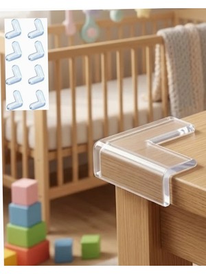Astraltech Çocuk Güvenlik Köşe 8 Li Set Masa Sehpa Köşe Aparatı