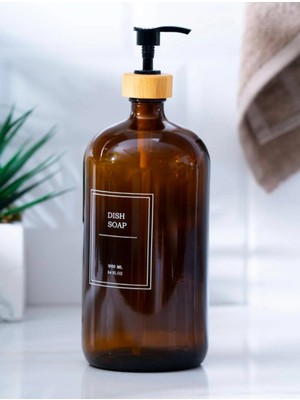 On Dekor Louvre Cam Sıvı Sabunluk 1 Litre