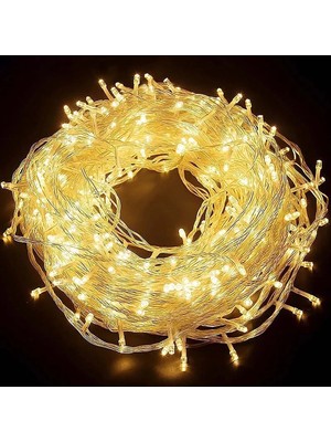 Ett 10M 60 LED Pilli 2 Kademeli Gün Işığı Şeffaf Kablo