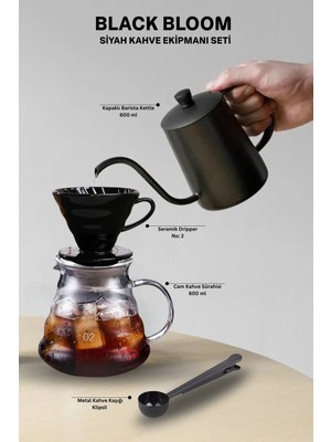 Empressco Black Bloom Hediyelik Ev Barista Seti