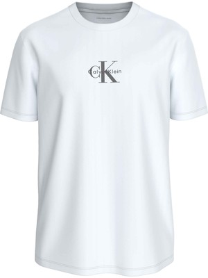 Calvin Klein Calvın Kleın Erkek Marka Logolu Günlük Kullanıma Uygun Beyaz T-Shirt LV04RB866G Yaf
